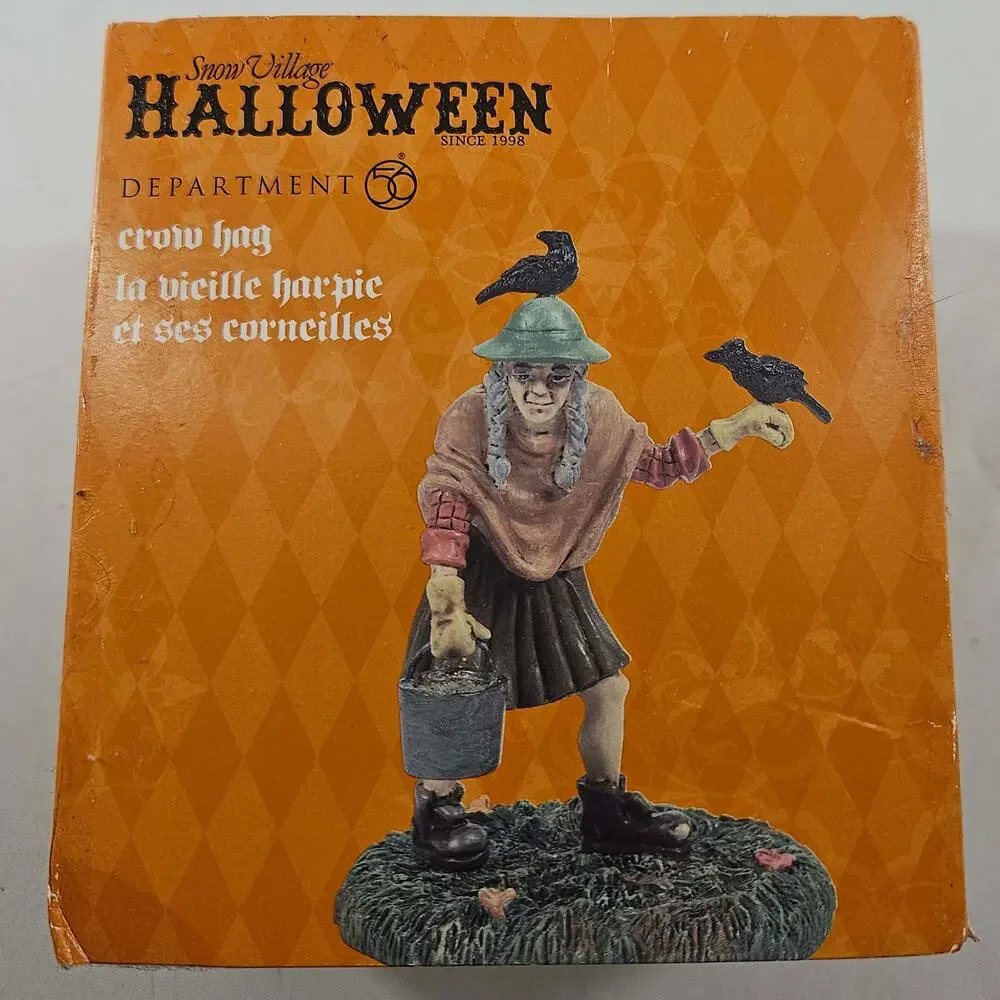 Department 56 Halloween Village Accessories Crow hag decor New in the box